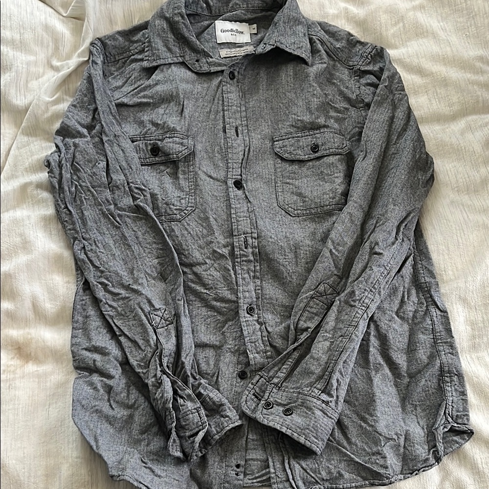 Gray Button-Up Shirt by Express